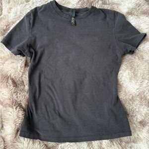 SKIMS Black Short Sleeve Tee